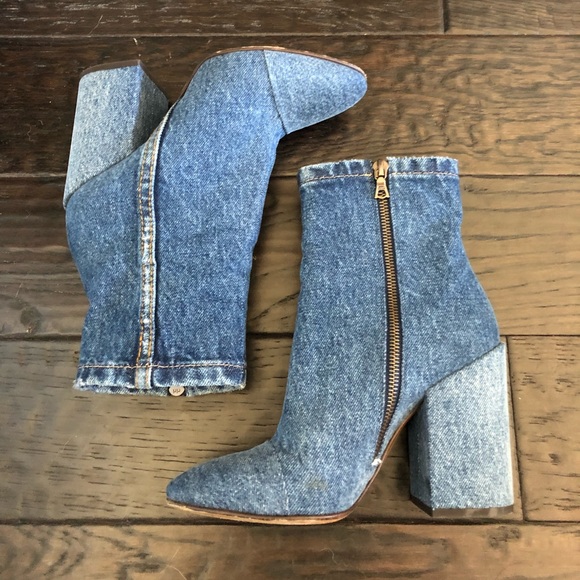 Dries Van Noten F/W 2017 Denim Boots - sz 37 - Picture 2 of 8